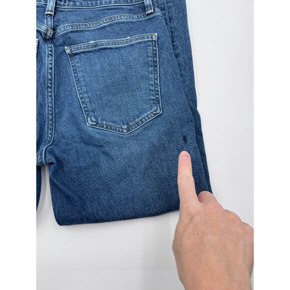 Agolde Womens Straight Leg Denim Jeans Raw Hem - Picture 2 of 5